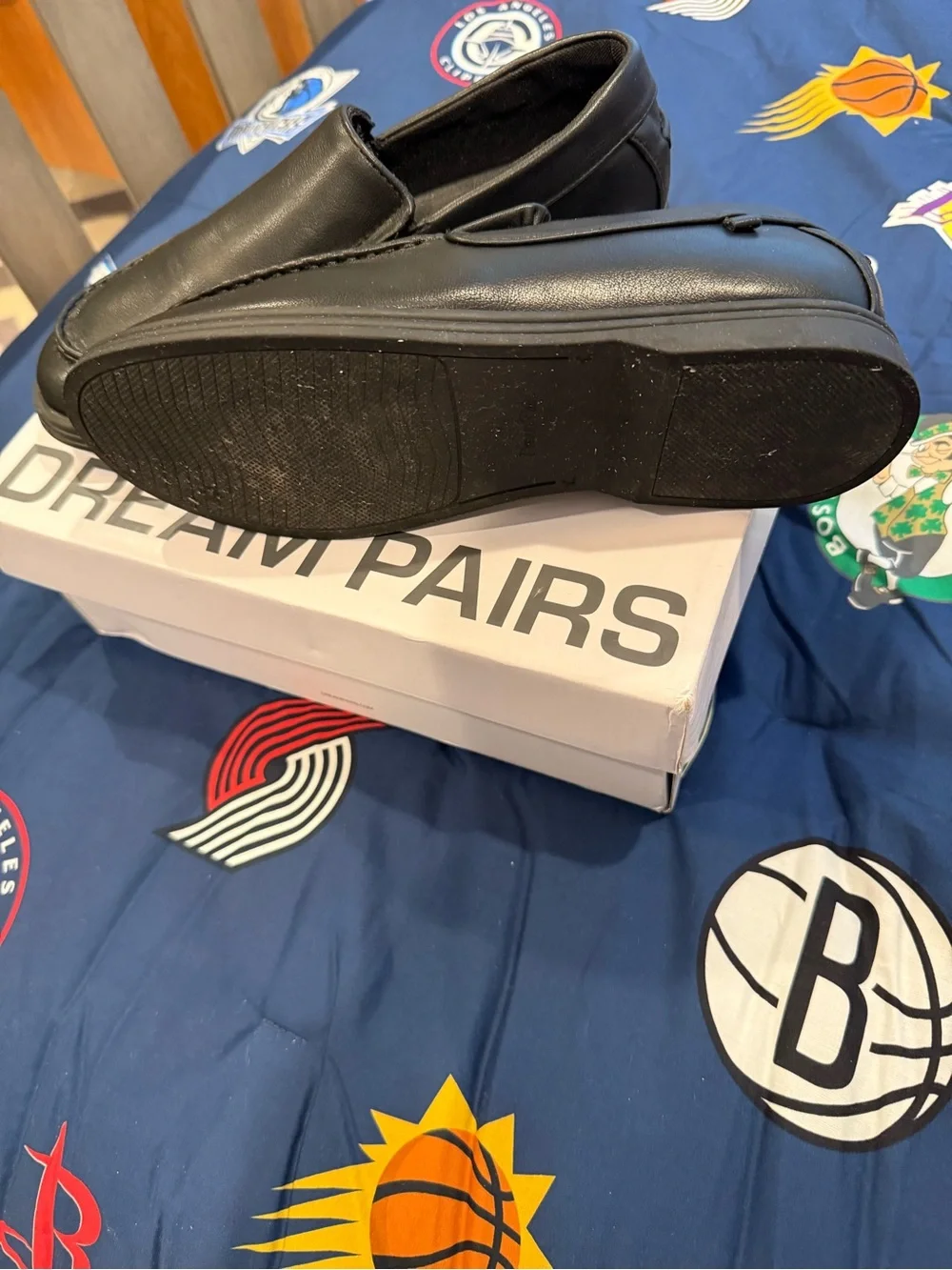 Dream pairs boys black loafer